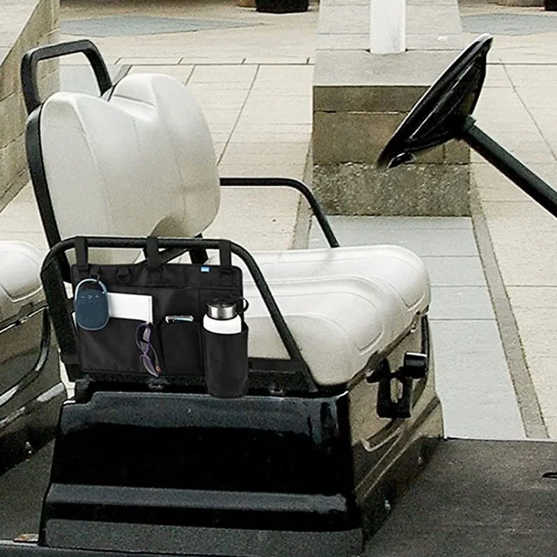 Golf Cart Organizer Lightweight Folding Storage Bag Portable Golf Cart Accessories with Adjustable Strap