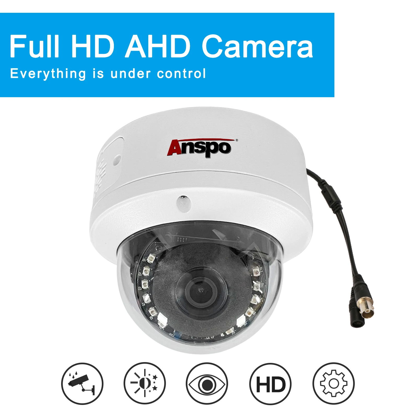 Cheap Megapixel Dome AHD DVR Monitor analog camera  Cctv Security System 2mp 1080P Fixed lens