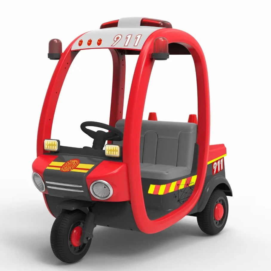 2024 Wholesale Kids 3 Wheels Electric Battery Powered Motorcycle Police Toy Electric Ride on Car for 2-5 Year Old Boys and Girls