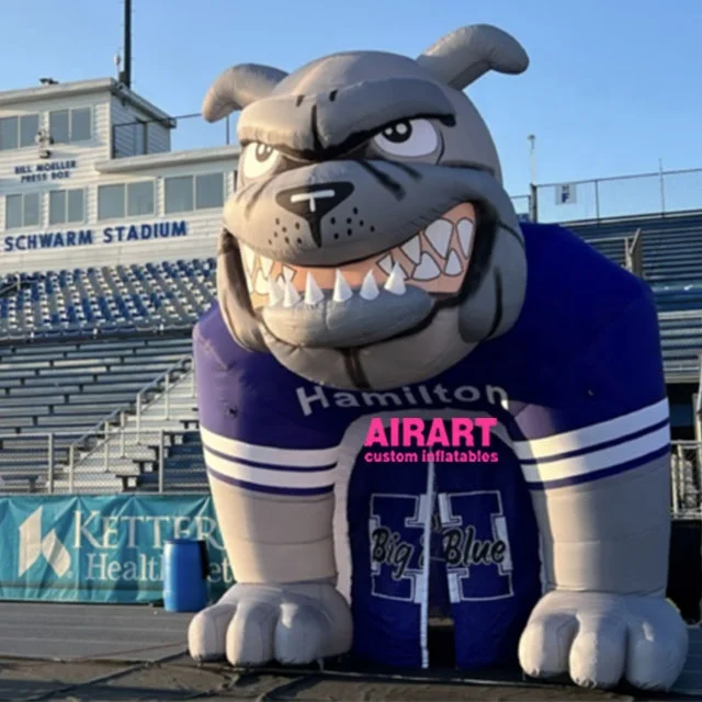 Teenager Sports Event Inflatable Sport Tunnel, Inflatable Football Tunnel, Customized Inflatable Bulldog Tunnel