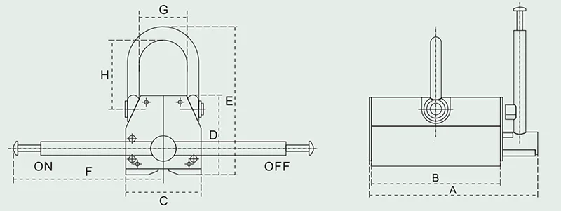 OEM PML 100 kg to 20 ton Super Strong lifting magnet lifter V-shape  3.5 Times Safety Rate Powerful Permanent Magnetic Lifter