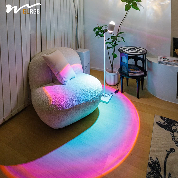 Water Ripple Floor Lamp Sunset Net Red Night Light Double Atmosphere Light Live Coffee Shop Floor Lamp Smart Home Lights
