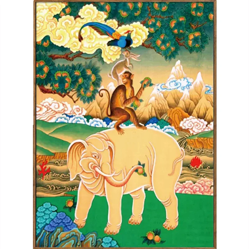 Frescoed Animal DIY Handmade Painting High Quality Magic Cube Drill Factory Direct Wall Decorations For Home Diamond Painting