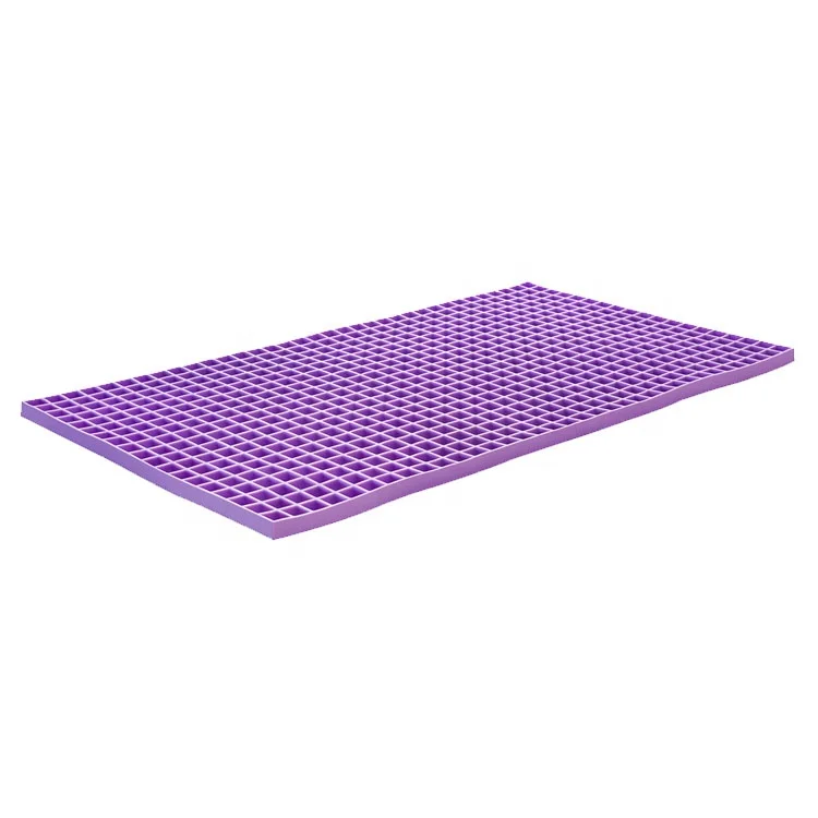Factory Customize Polymer Elastic TPE Gel Grid Airflow 1.58 Inch Silicone Cooling Bed Mattress Topper