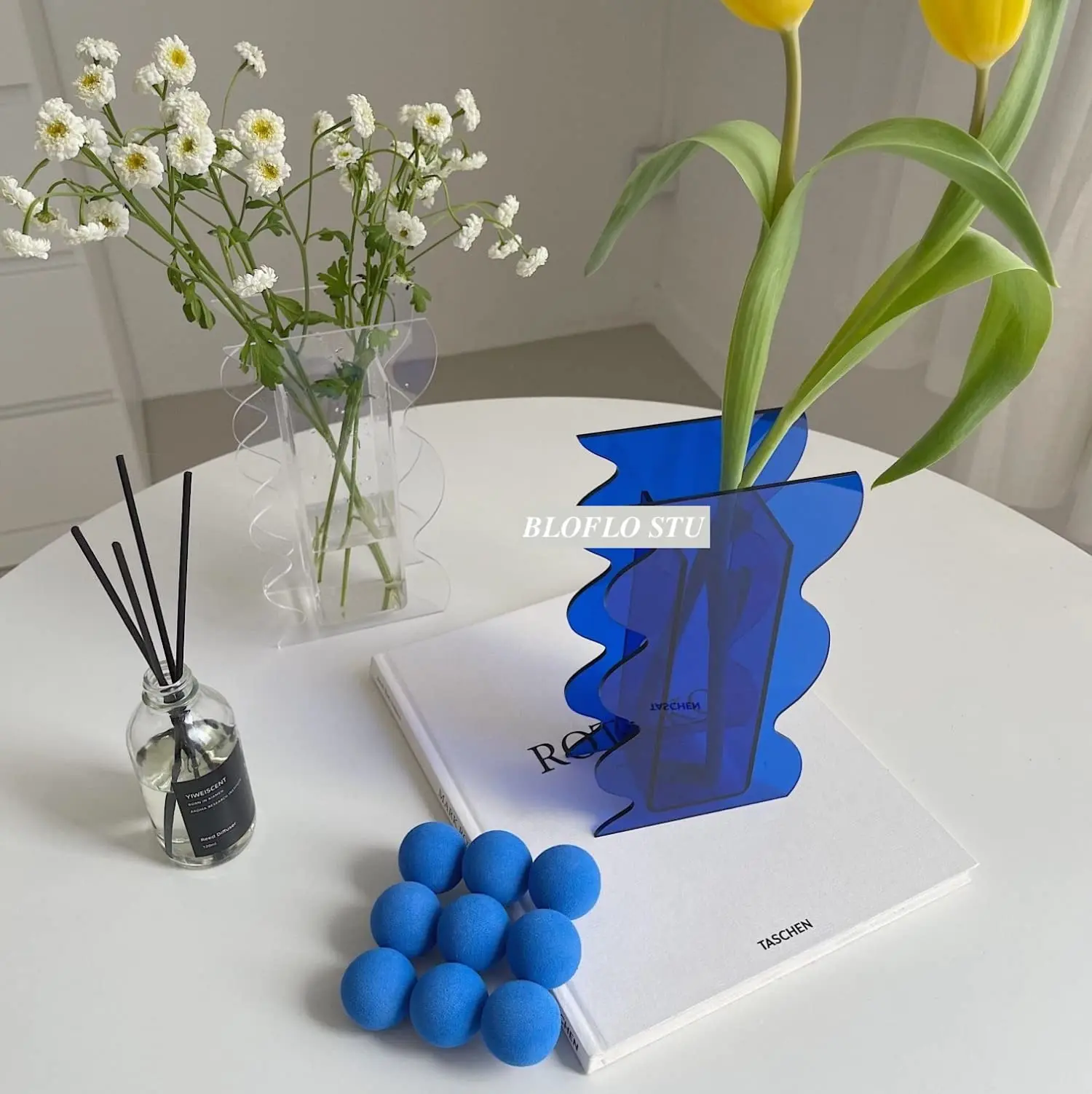 Acrylic Vase,Unique Vase Decor,Acrylic Vase for Home Office Centerpieces Wedding Holiday Party Gift