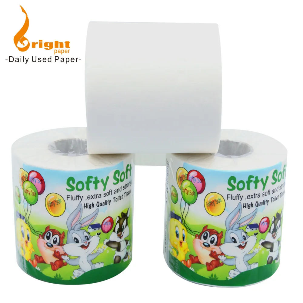 Natural white virgin wood pulp paper tissue jumbo roll toilet paper for bathroom