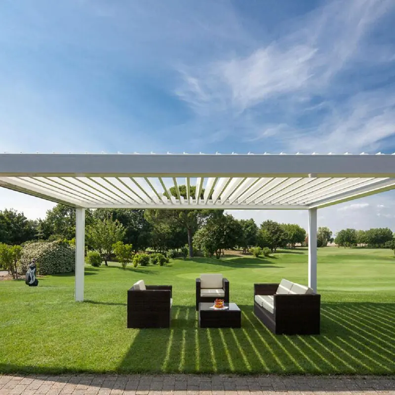 Outdoor Aluminium Gazebo Design for Restaurant Sunshading Pergola