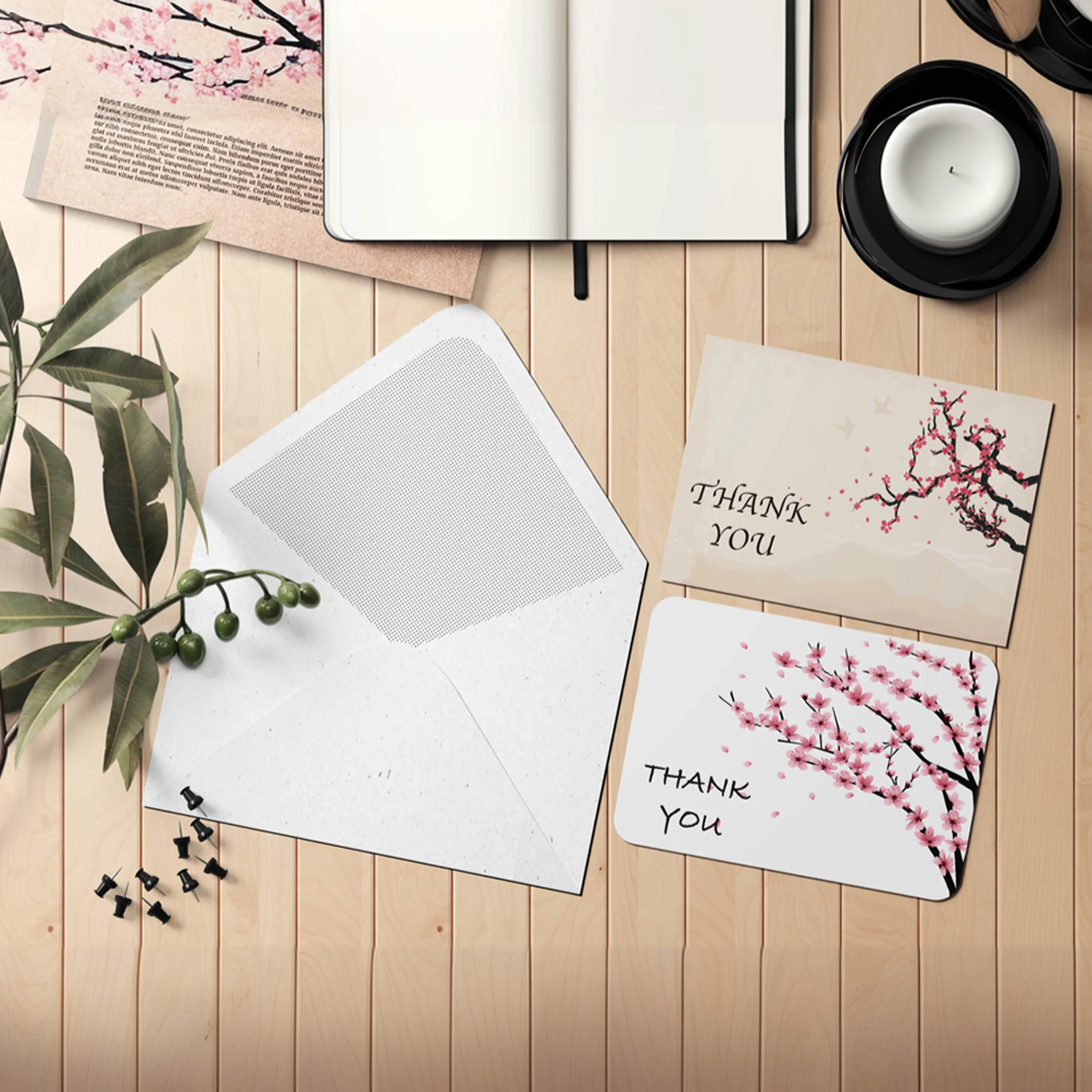 Custom Recycled  Personalized Invitation Exquisite Flower Card Set Colorful Wedding Party Postcard Thank You Cards