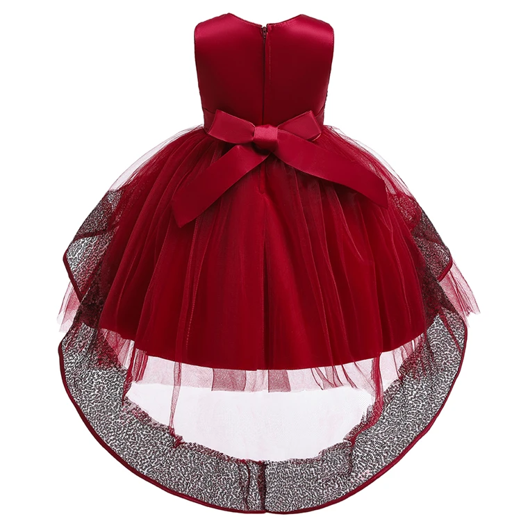Красные цветочные платья для девочек на свадьбу и вечеринку бальное платье красивое маленьких наряды торжественных