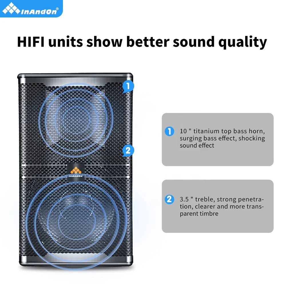 Professional KTV Karaoke Set 6T InAndon Karaoke System Machine with Speakers Microphones 4K HIFI Karaoke Player