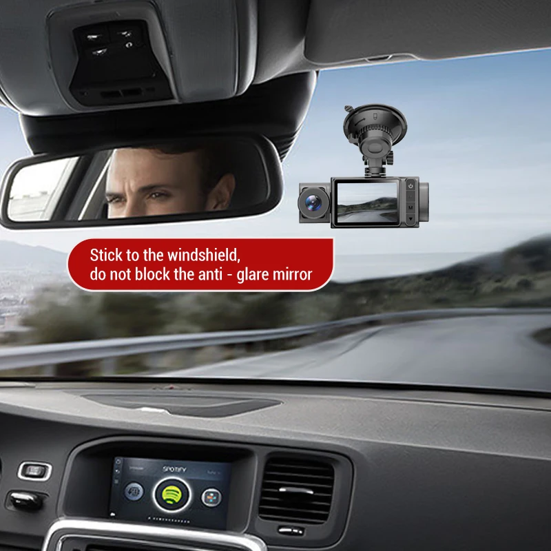 3Channel Camera Lens 1080P HD Car DVR with Rear View Camera Auto Electronics Dash Cam DVR 24H Parking Monitor Black Box for Cars