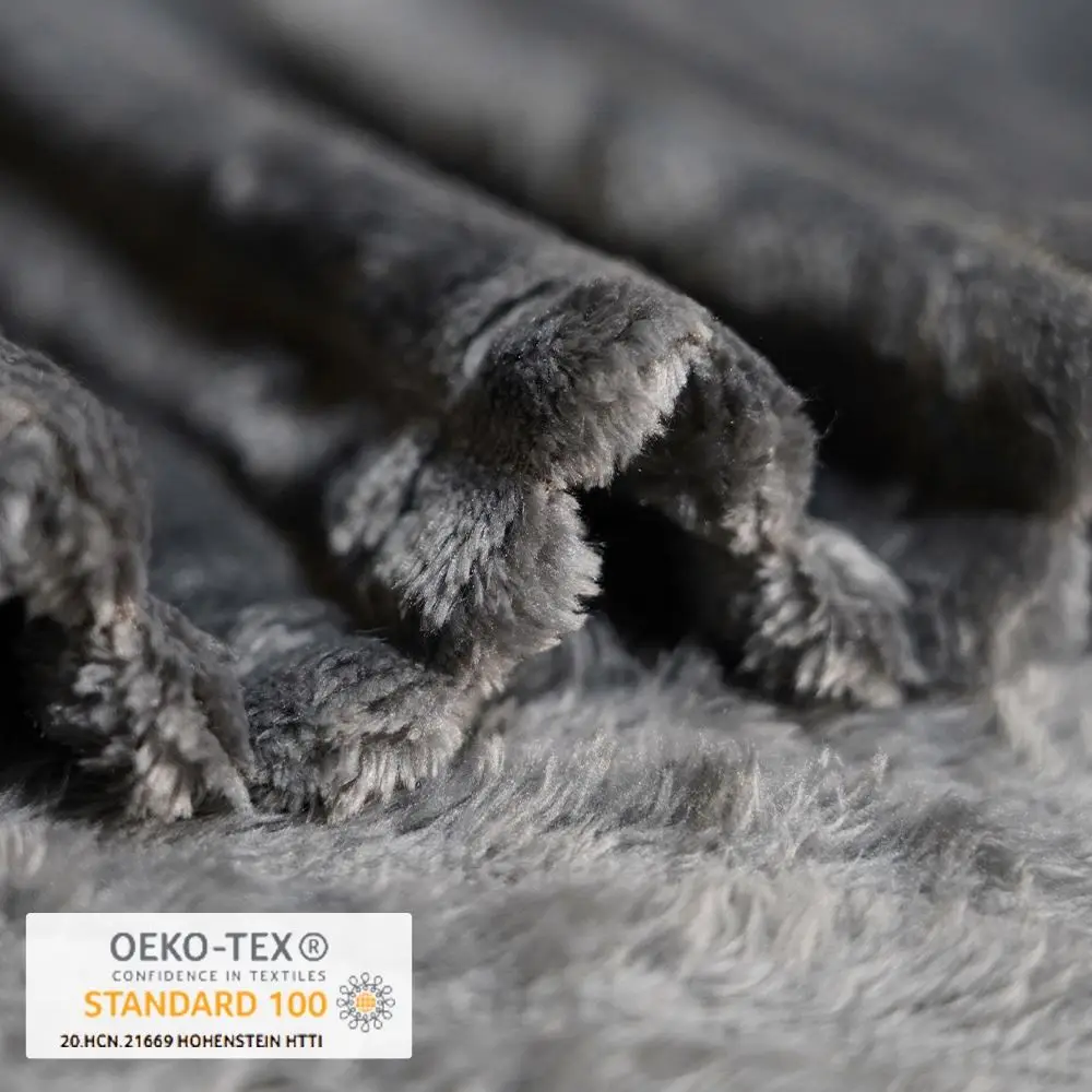 Super Soft Dyed Polar Flannel Fleece Modern Solid Color Design 100 Polyester Striped Throw Blanket Plush Baby Sofa