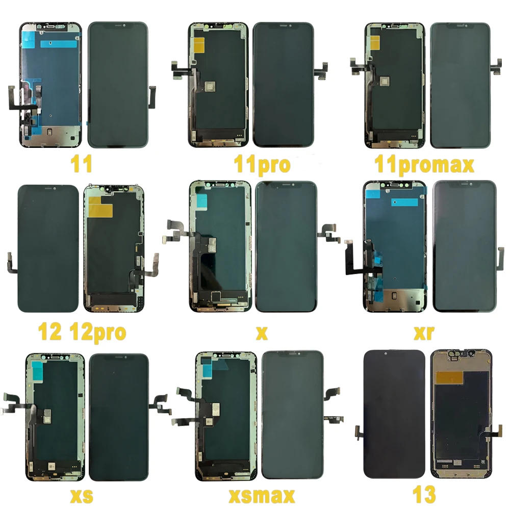 Оригинальный ЖК-дисплей для iphone 11 12 13 14 pro max oled сменный дигитайзер сенсорного экрана x xr xs se 6 7