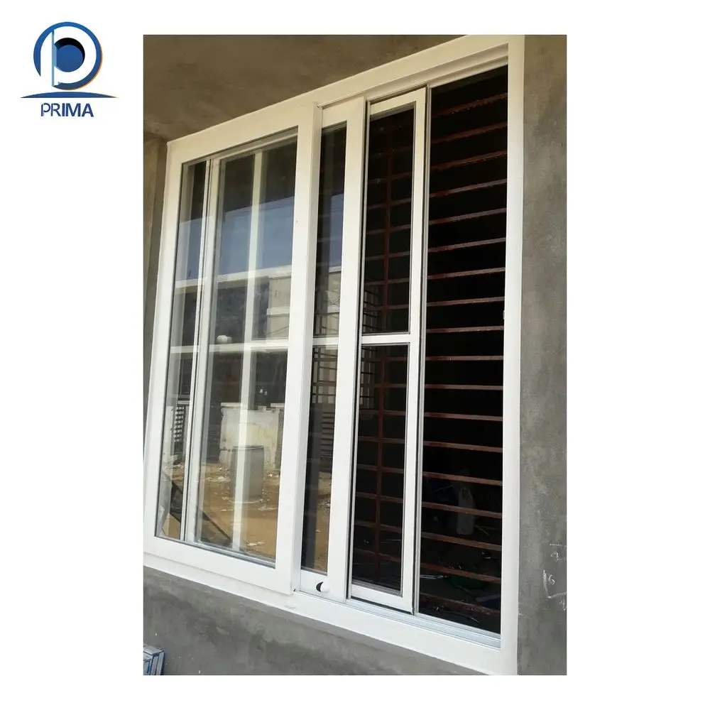 Prima Factory Directly Supply Sliding Windows Glazed Hurricane Impact Pvc Profile Upvc Door Frame Window