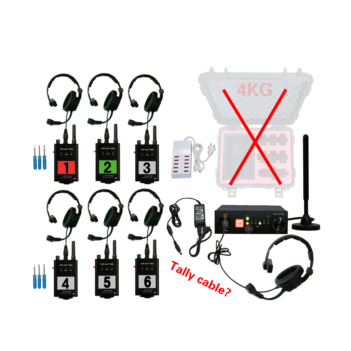 Good Quality High Quality Professional Accurate Duplex 6 Channels 2 M/E Advanced Panel Intercom Wireless Tally