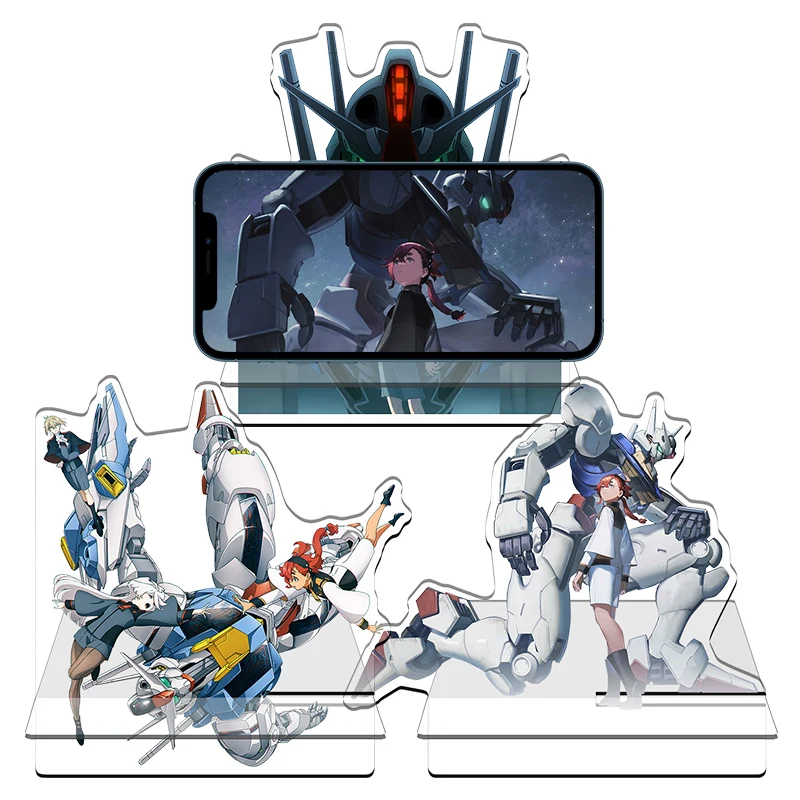 Mobile Suit Gundam the Witch from Mercury japan anime Animation cartoon peripherals Acrylic hand mobile phone holder