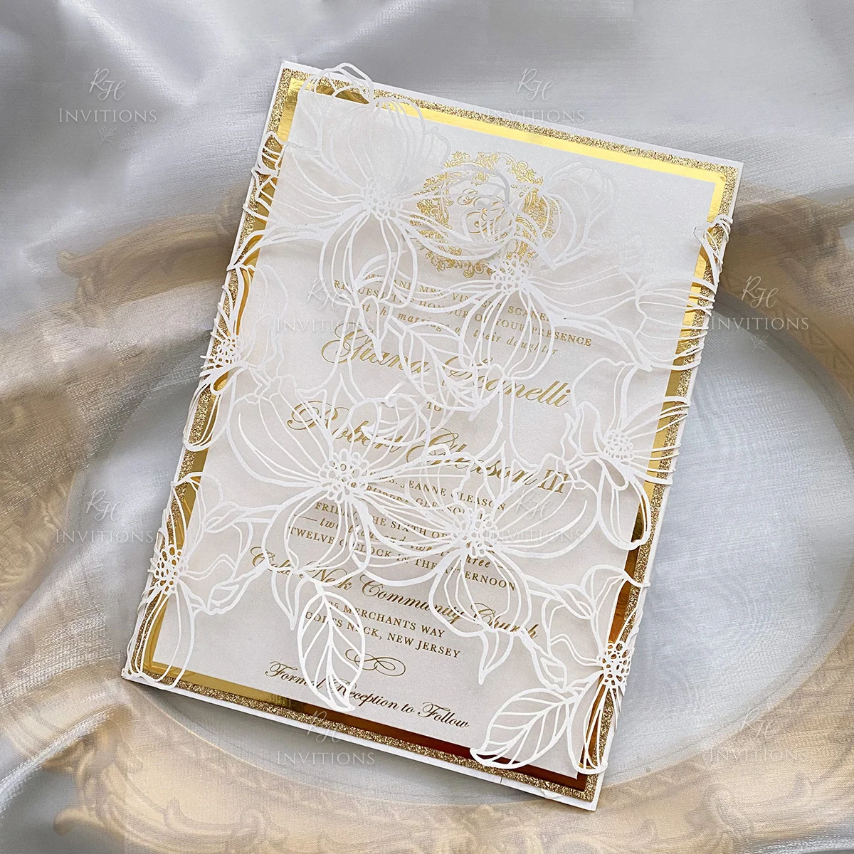 Wedding Card Turkish Tri Fold Wedding Invitation Laser Cut Wedding Cards