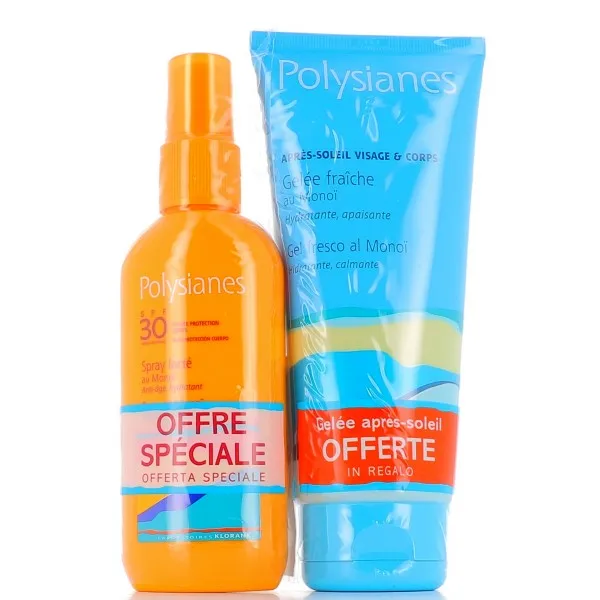 Полизиановый молочный спрей Spf30 + после Sun Klorane Kit