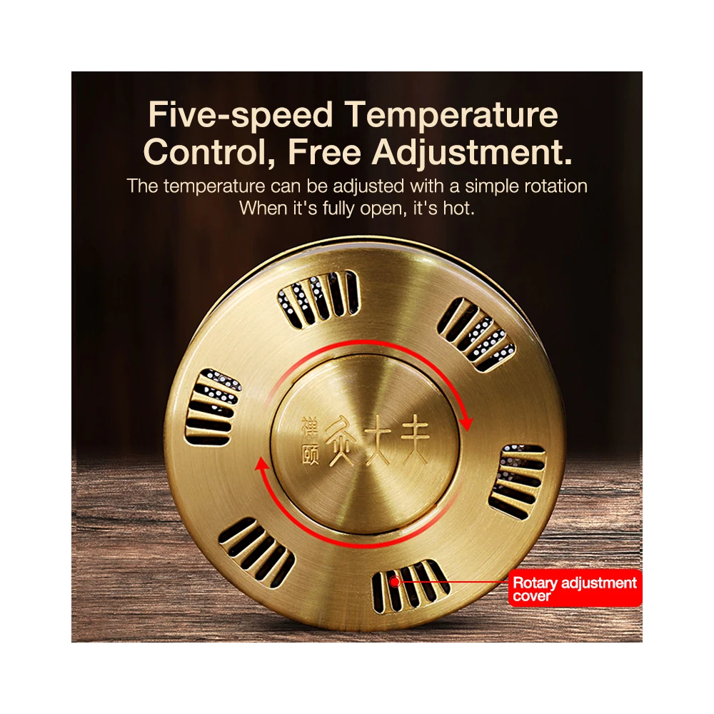 Smokeless Upgraded Pure Copper Moxa Box Moxibustion Therapy Moxa Stick Burner Box