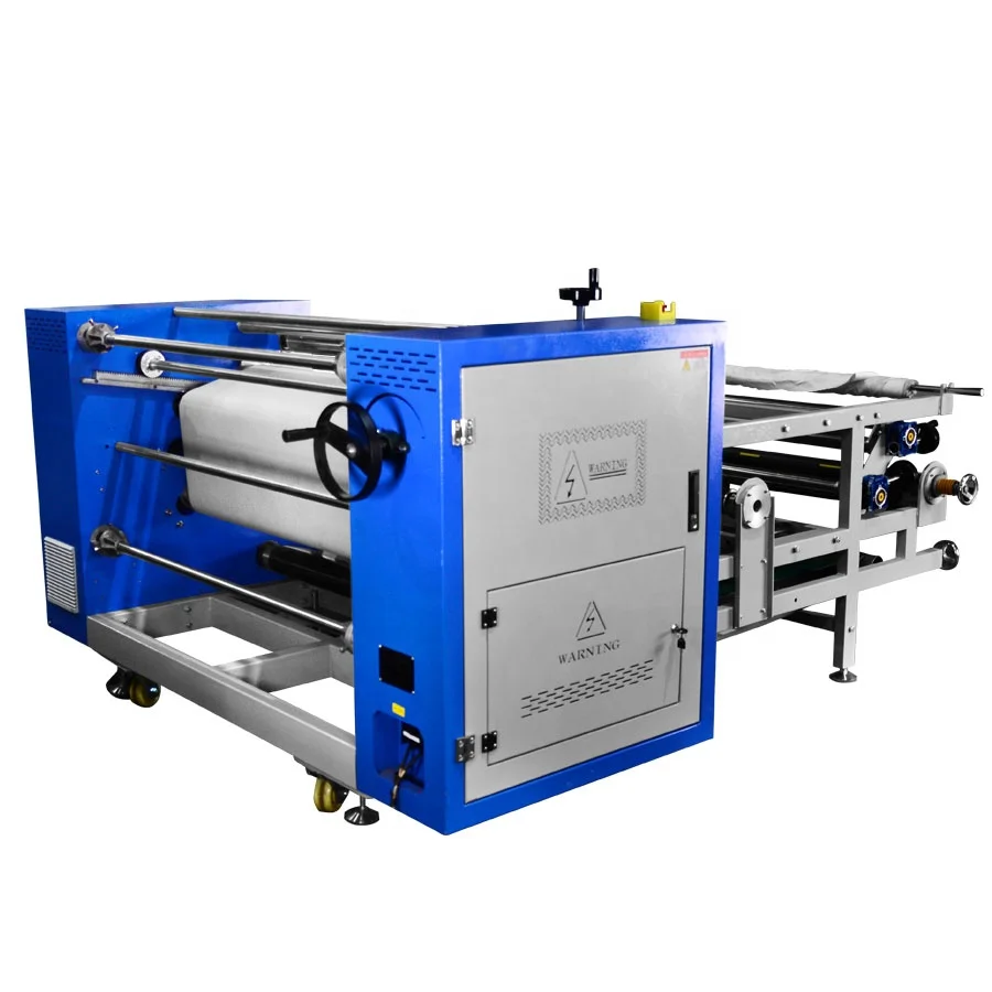 Gaoshang automatic mini 1200mm wide print roll to piece bedding sublimation drum roller heat transfer machine