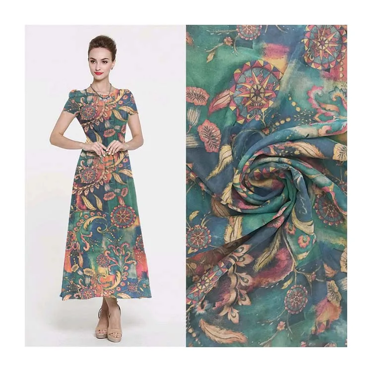 Новая ткань с узором ароматное облако пряжа с цифровой печатью текстиль для одежды 100% шелковая ткань