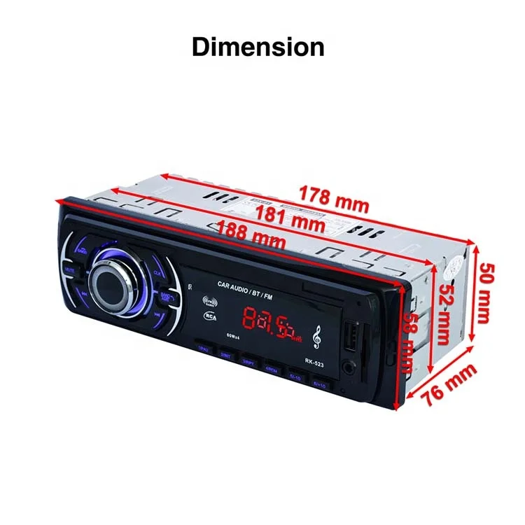  Автомобильный MP3-плеер 1din с поддержкой беспроводного подключения к мобильному телефону через порт USB 2 0 оптовая продажа от