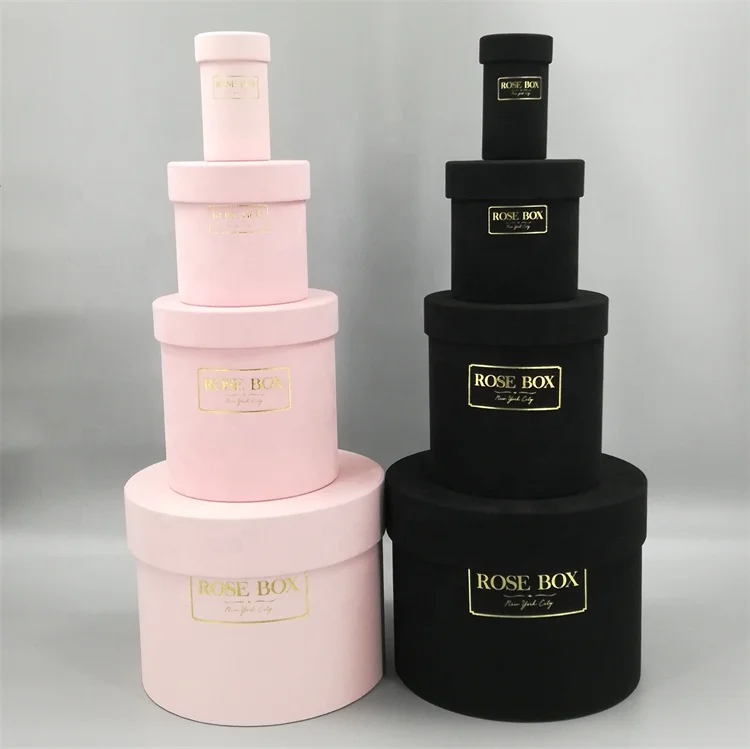 Factory Price Velvet Corrugated Paperboard Packaging Boxes Disposable Flower Graduation Hat Boxes Designed Perfume Gift 100pcs