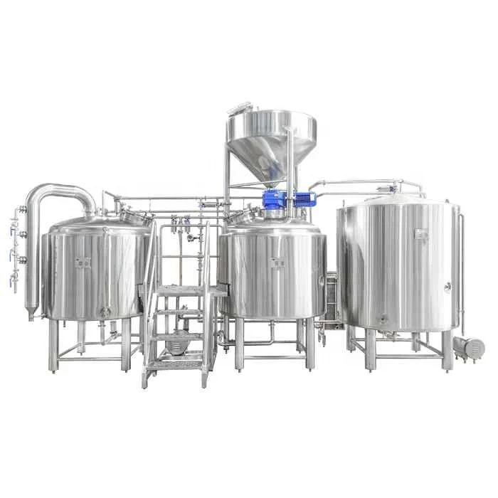 200L 500L 1000L 10BBL Beer Brewing System Brewery Production Machine Mash Lauter Malt Mill Heat Exchanger CIP Fermentation Tank
