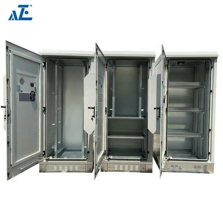 19inch NEMA 4 Outdoor Equipment Cabinet Telecom Enclosure with DC48V 1000 2000 3000 5000BTU/H Air Conditioner