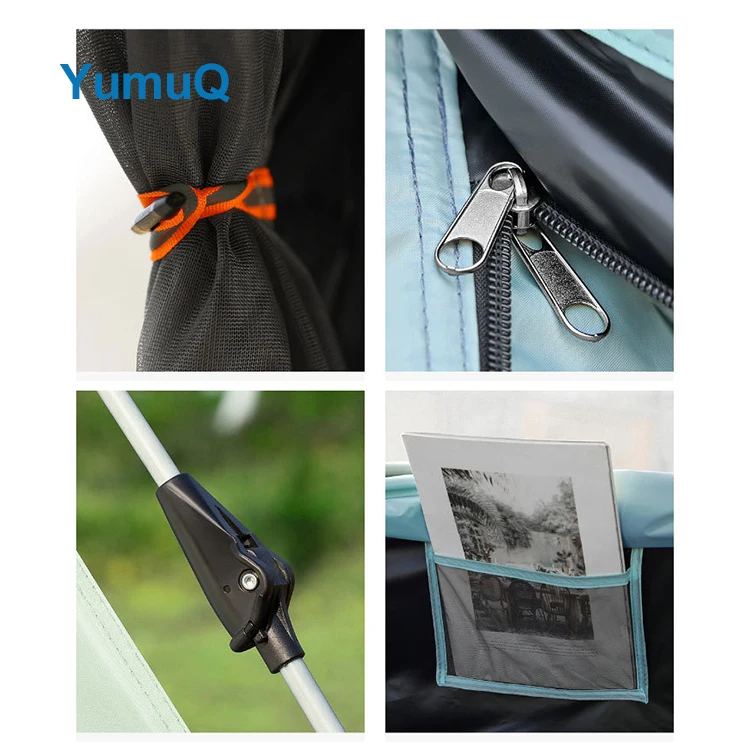 YumuQ Automatic Pop Up Outdoor Six-horned Outside Tent Camping Manufacturers Wholesale For 3-4 Persons