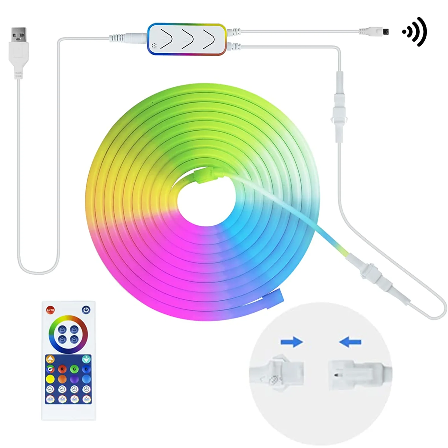 Смарт-неоновая Светодиодная лента, 12 В