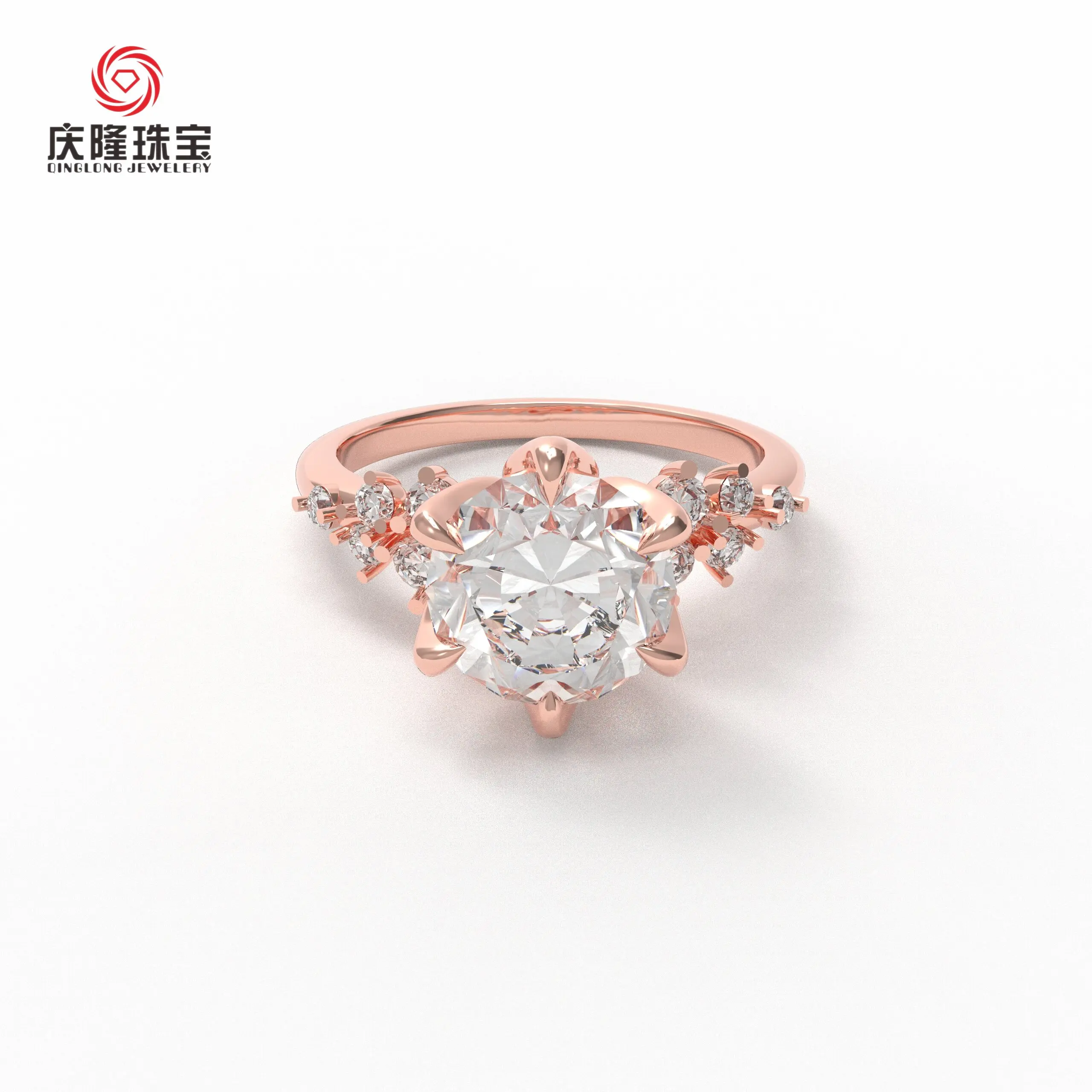 Fashionable Private Label jewelry Set Women Lab Diamond Jeweller Luxury Ring