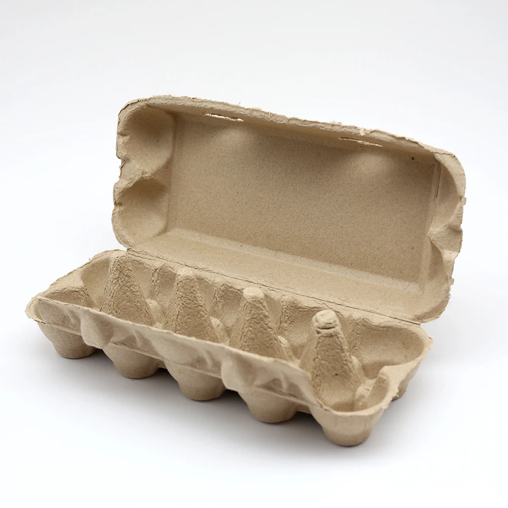 6 8 10 12 15 Hole Biodegradable Paper Pulp Egg Carton Recyclable Pulp Fiber Chicken Egg Tray Cover Packaging Box For Shipping