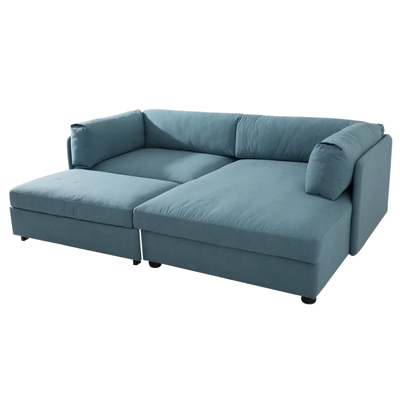 Living Room Pull Out Sleeper Bed Fabric Corner 3 seater Sectional Sofa