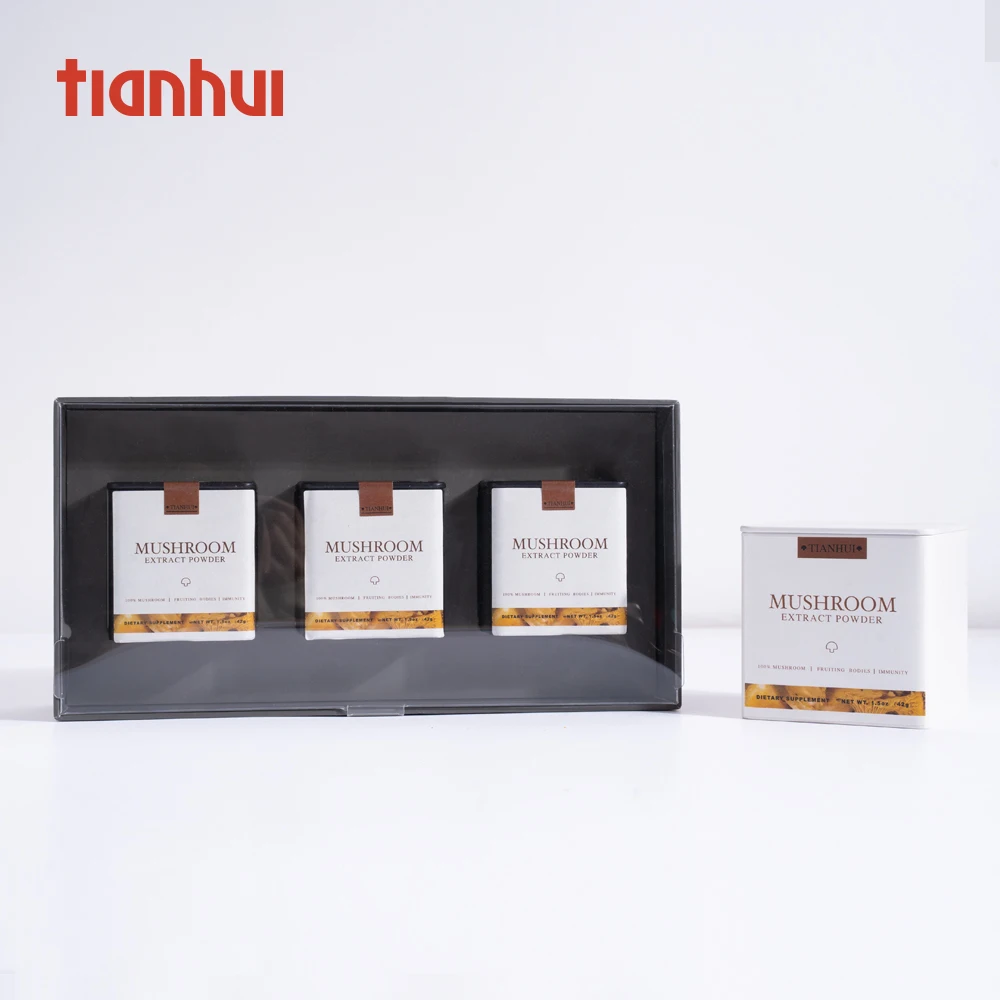 White Metal Cans of Matcha Spices Square Metal Cans Small Tin Box for Matcha Storage Tea Tin