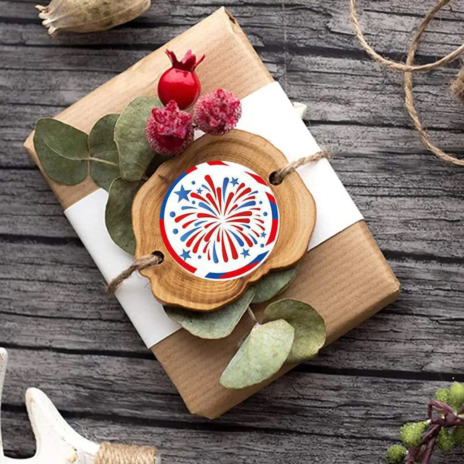 Independence Day Label Stickers Roll 4th of July Envelope Seals Stickers Patriotic Party