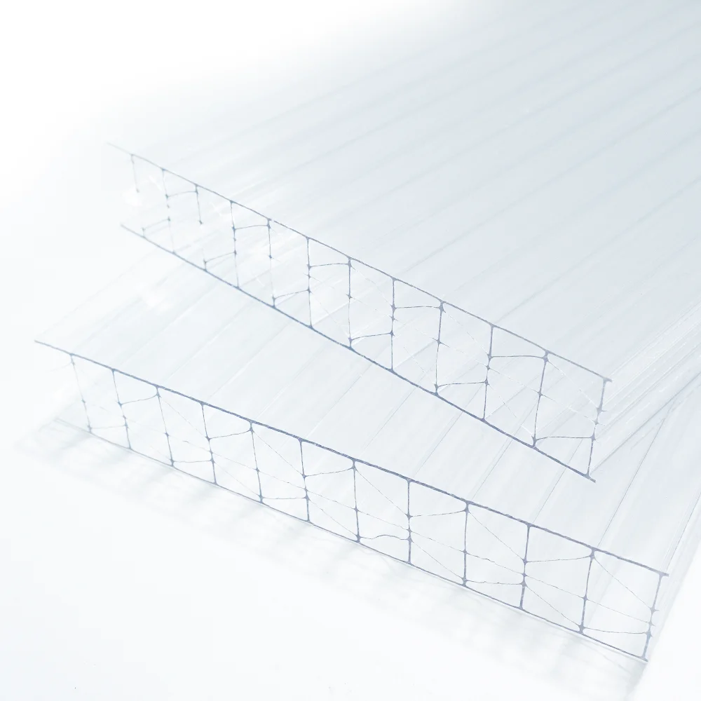 Uv Coating 2mm 4mm 6mm 8mm 10mm 12mm 14mm 16mm X Structure polycarbonate hollow sheet  Plastics Roof Greenhouse
