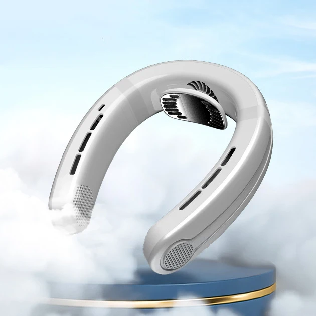 100 speed refrigeration air conditioning ice neck small fan leafless portable lazy people hanging neck turbine Portable Neck Fan