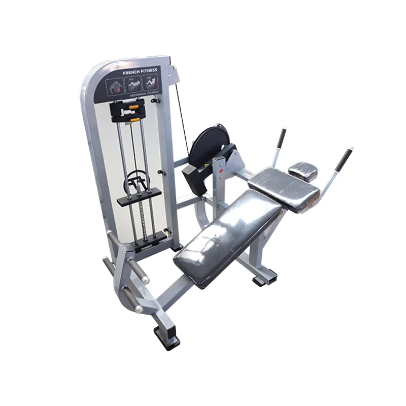 High Quality Ab exercise trainer  Commercial Pin Loaded Abdominal  fitness Machine  with cable  For Sale