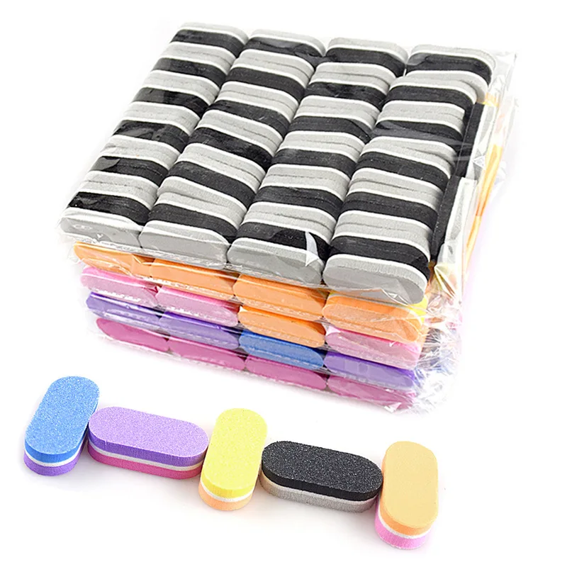 Your high elastic cotton oval nail file double-sided polishing manicure nail file small and mini cost-effective
