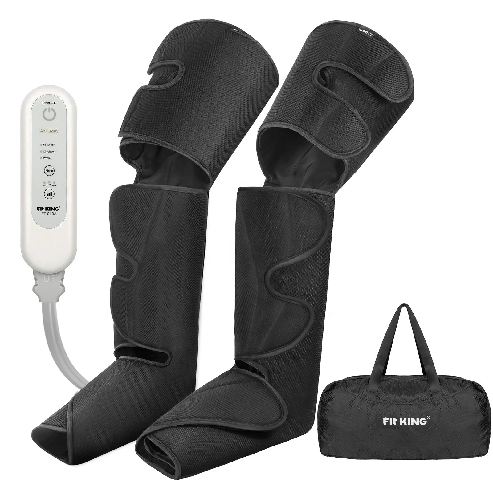 FIT KING air bag leg boots wraps massager machine for circulation and relaxation with heat air compression foot leg massager