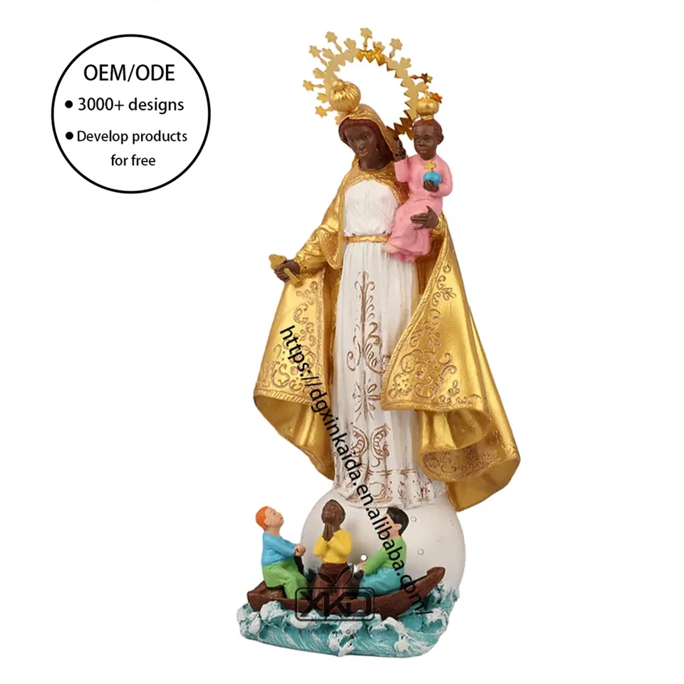 Factory wholesale catholic religious statues resin s black madonna statue high quality resin statues virgin mary