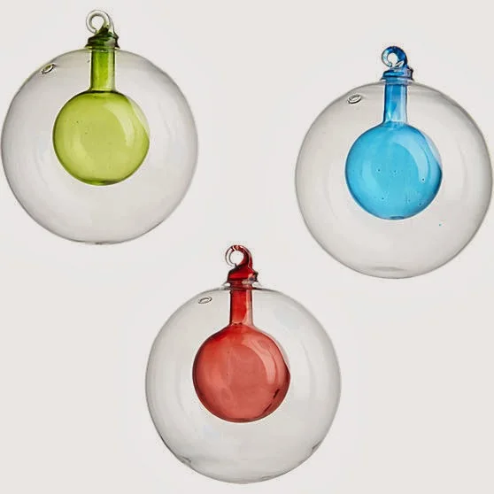 Custom Blown Colored Hollow Double Glass Sphere Ball Ornaments for Christmas Tree Decoration