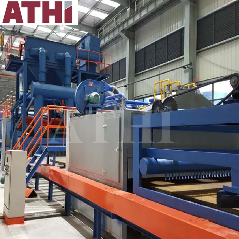 Несколько безвоздушный круглый стержень или бар роликовый конвейер типа Дробеструйная машина