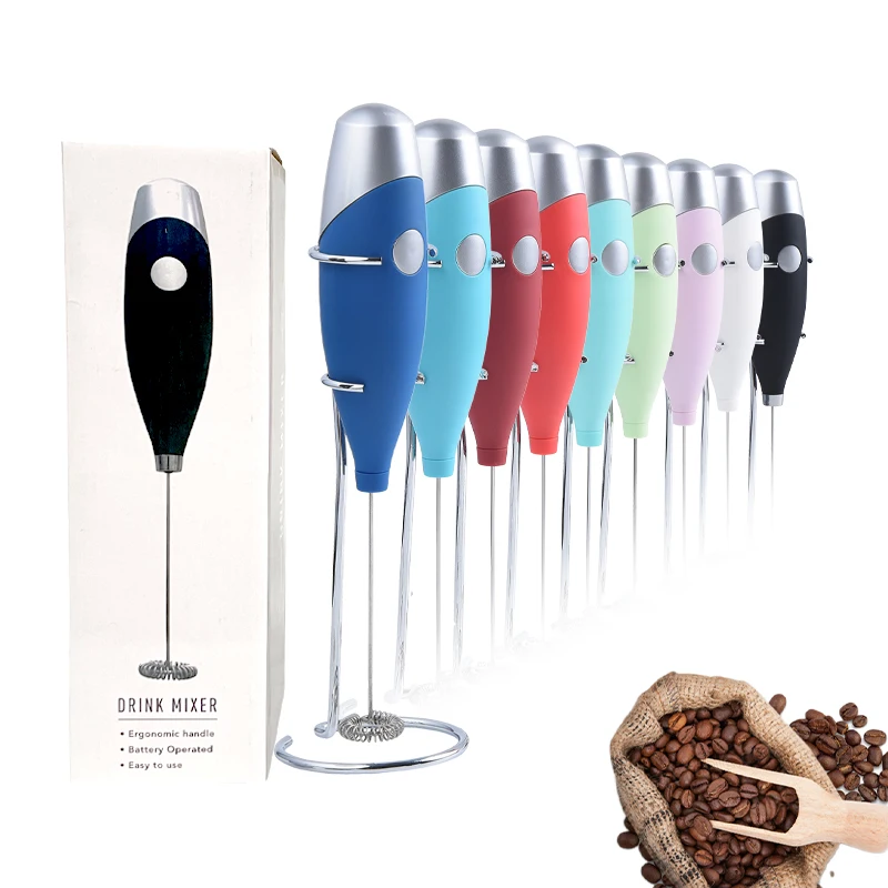 Automatic Factory Coffee Mixer Electric Milk Frother Handheld Electric Stainless Steel Milk Frother Custom Logo