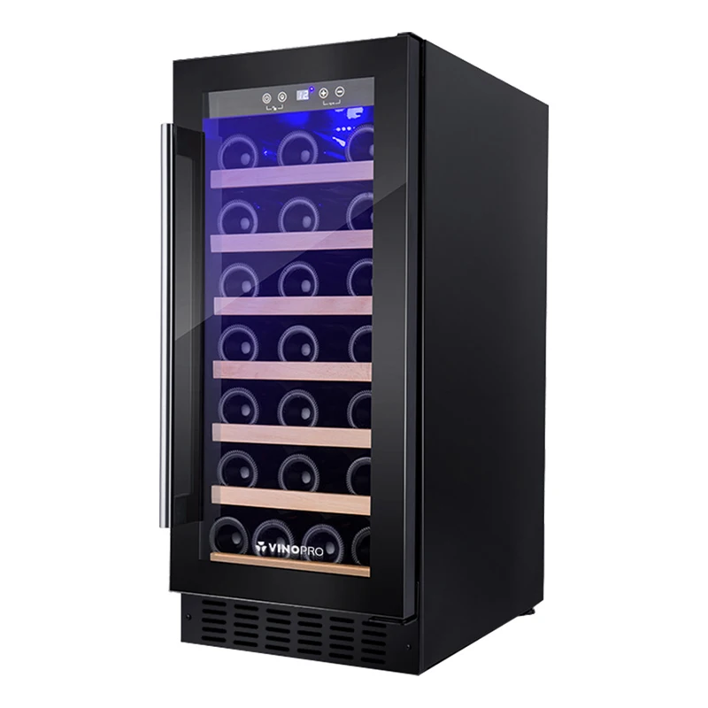 Vinopro 34 Bottles 88L Wine Cooler Cabinet Fridge And Built In Wine Cellar Compressor Cooling Unit Wine Cellar Refrigerator