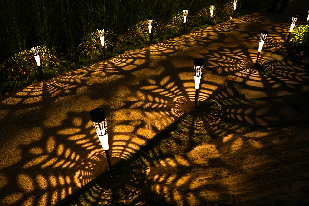 Amazon hot LED Solar pathway lawn lamp Folding outdoor courtyard waterproof floor deck lamp LED landscape decorative light