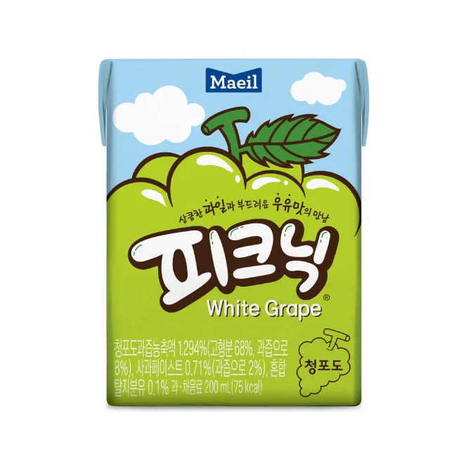 Low price wholesale High quality green grape drink Grape and apple taste 200ml fresh juice improves digestion