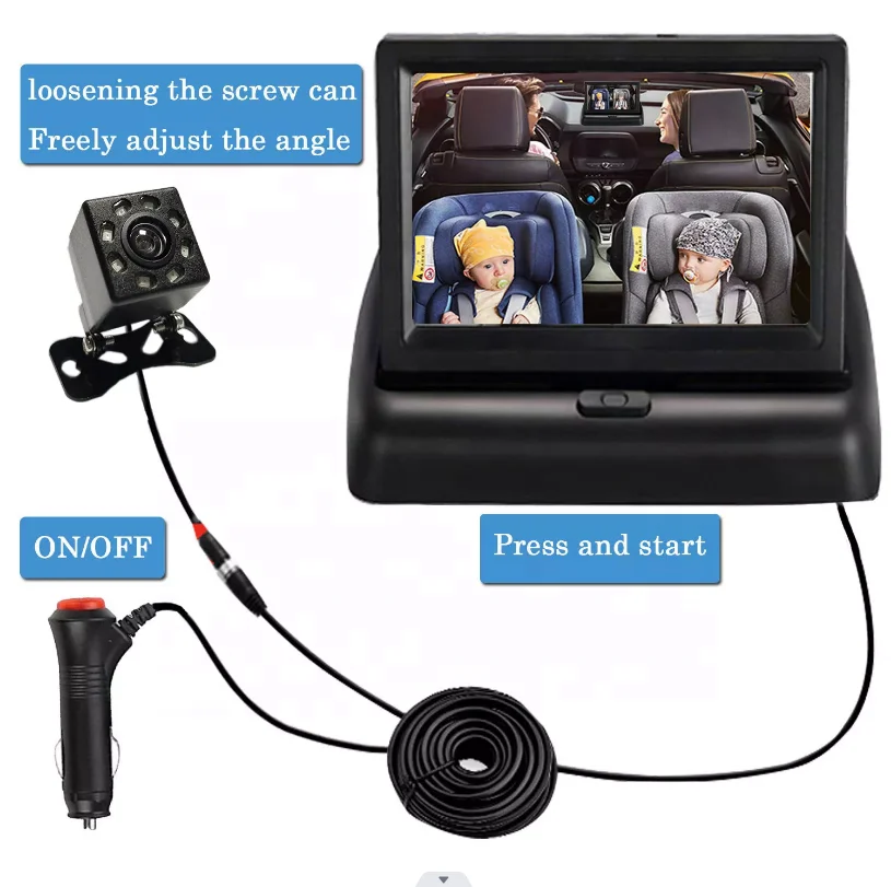 New Arrival Car Inside Adjustable  Safety Rear Facing Seat 1080P HD  Baby Car Camera for Back Seat for baby