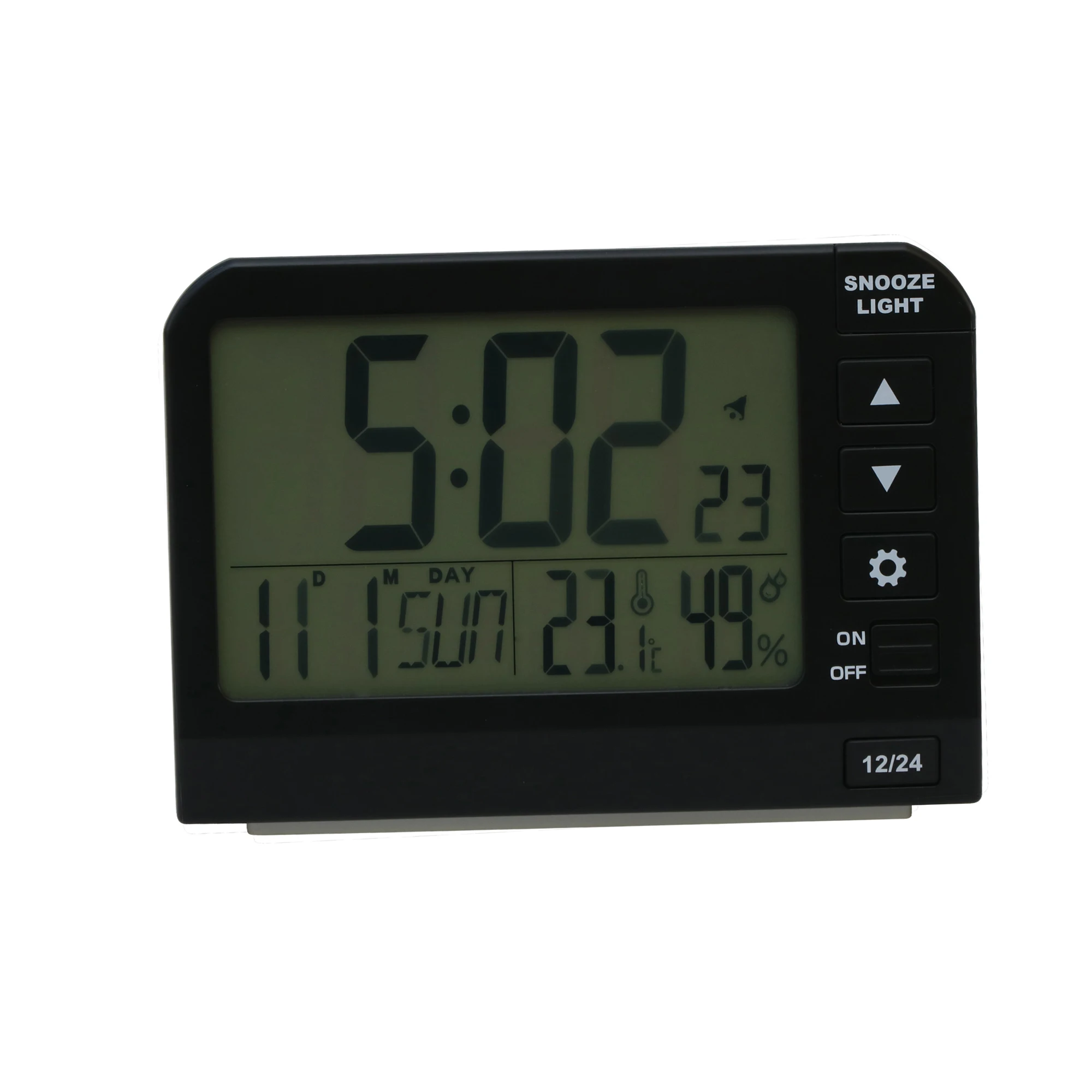 Modern Large Display Table Clock with Temperature and Humidity Calendar Multi-functional Digital Alarm Clock